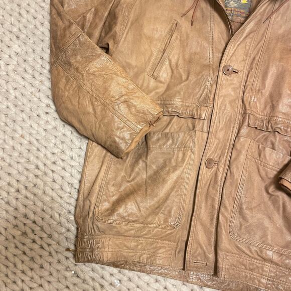 Vintage Adventure Bound Wilson's Leather Parka M Jacket Women Long Mid Length - Picture 2 of 6